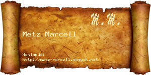 Metz Marcell névjegykártya