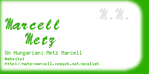 marcell metz business card